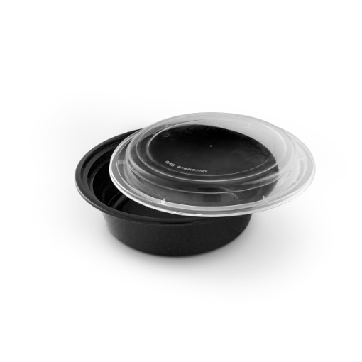 Picture of mic.cont.round 24 oz black w\lid pgl