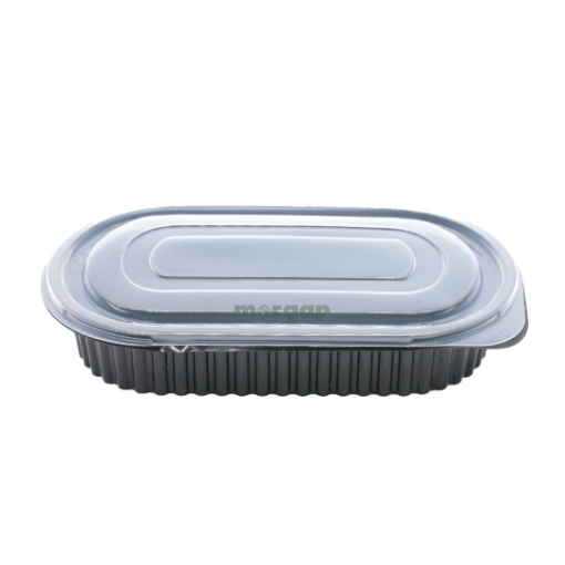 Picture of Black Microwave Food Countiner With Lid 10 Pcs