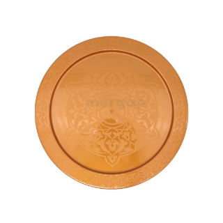 Picture of Golden Crystal Plastic Plate Round Decorated 