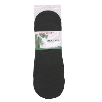 Picture of mans socks black color 3 pcs size 39 to 45