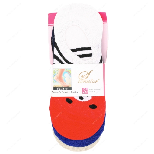 Picture of Woman Socks Small KItty Free Size 3 Pair