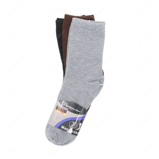 Picture of Mans Socks Plain Color Free Size 3 Pair