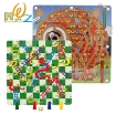 Picture of TOWO Wooden Snakes and Ladders and Elephant Magnetic Labyrinth 2 in 1 Board Game