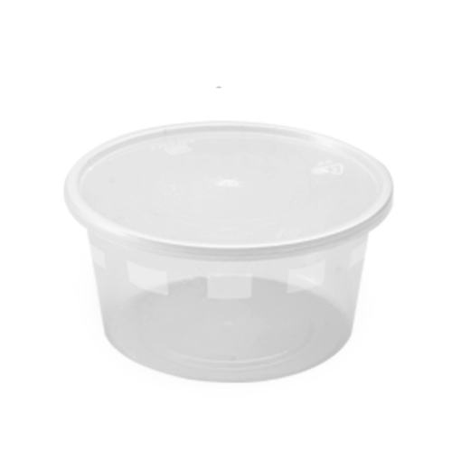 صورة علبة مايكرويف شفافه مستديرة بغطاء 450