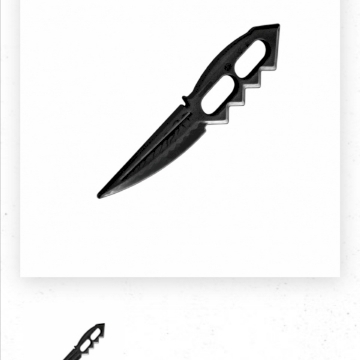 Picture of Black Plastic Dagger with Handle