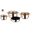 Picture of KAISA VILLA W-2001 Best Quality Set of 7 stainless pot & pan set(copper col/body&cover)