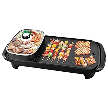 Picture of 2 in 1 Electric Multi Cooker Barbecue Pan Hot Pot Cooker Electric Smokeless Barbecue BBQ Grill