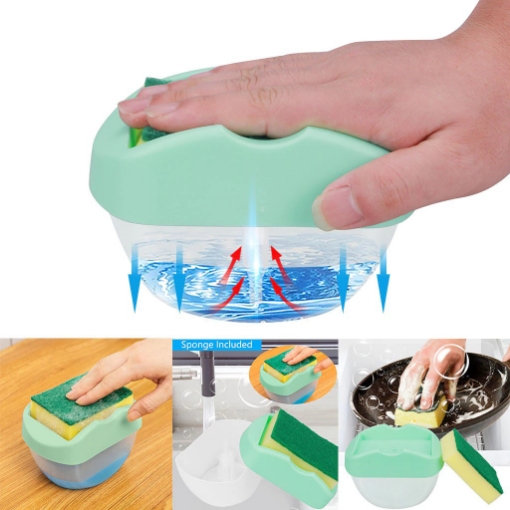 Picture of soap pump & sponge caddy