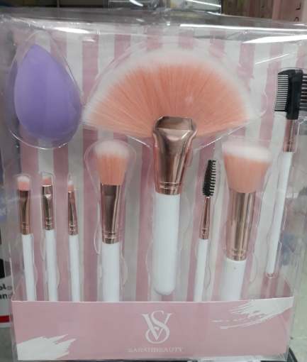 صورة مجموعة فرش مكياج BANISH 10 دعم محيط الخصر وقاعدة مزيج أحمر الخدود فرشاة ظلال العيون مجموعة أدوات الماكياج ، 1