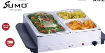 Picture of sumo buffet warmer 3 section small