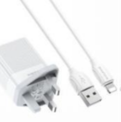 صورة شاحن مع واير ايفون 2 منفذ QC3.0