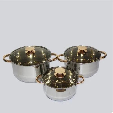 Picture of Cookware (3)pieces steel and transparent lid