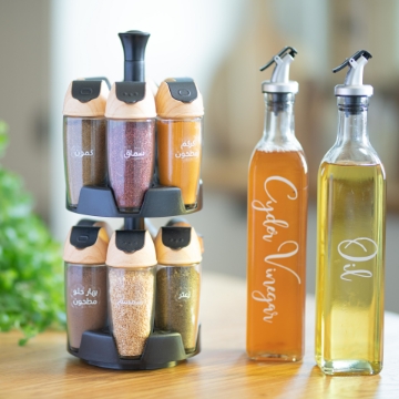 صورة حامل خشبي  - 12 برطمان