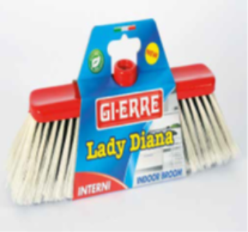 Picture of Indoor broom, electrostatic “Lady Diana” soft blond fibers