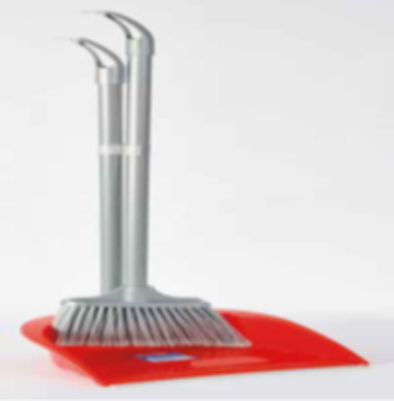 Picture of Dust-pan set: dustpan with metal handle with screw