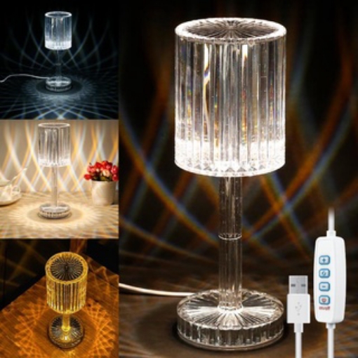 Picture of diamond table lamp 3 lighting modes