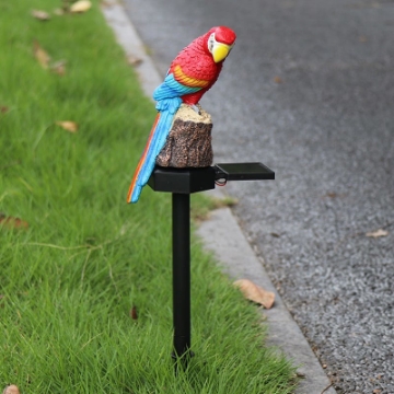 صورة Solar Inserted Parrot Lamp White Light