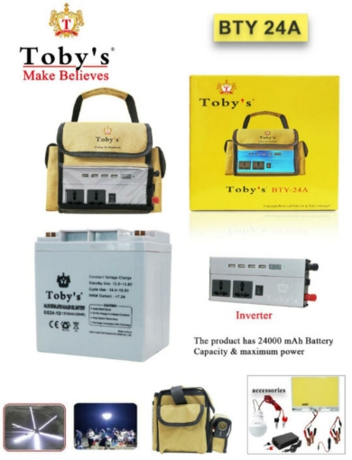 Picture of 24A Rechargeable Battery with Inverter 12V-220V, 24A Battery for camping 24000mah Power