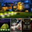 صورة Solar Square Disk Lights, Waterproof 4-Pack 8LED Cube for Outdoor