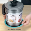 صورة Stainless Steel Cooking Oil Storage Pot with Strainer Oil Filter Mug