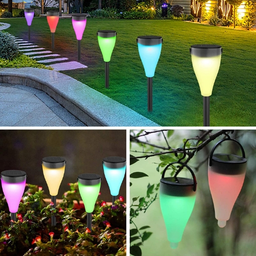 صورة Solar Path Lights for Patio Walkway, Lawn Yard and Driveway