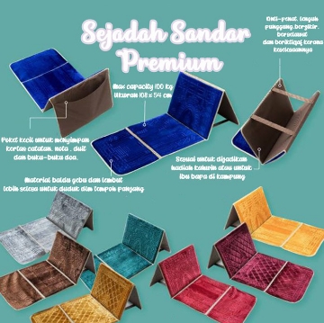 صورة Prayer Mat Sejadah Sandar Foldable with back support