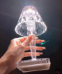 صورة Crystal Diamond Lighting Table Lamp USB Rechargeable Acrylic Decoration Desk