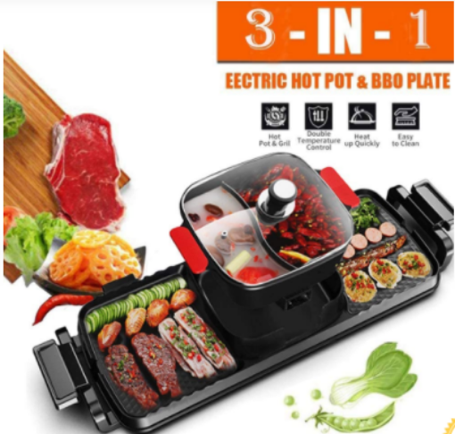 Picture of 3 in 1 Electric Smokeless Hot Pot Grill