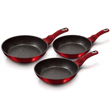 Picture of BH 3 pcs frypan set 20+24+28 CM Burgundy 