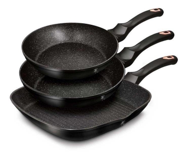 Picture of BH 3 pcs frypan set 20+24+28 CM Burgundy 