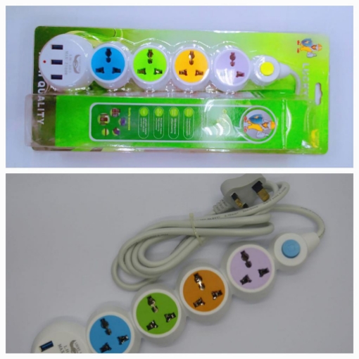 Picture of Power extension 3 USB & 5 Sockets