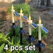 Picture of LED Solar Rechargeable Candlesticks